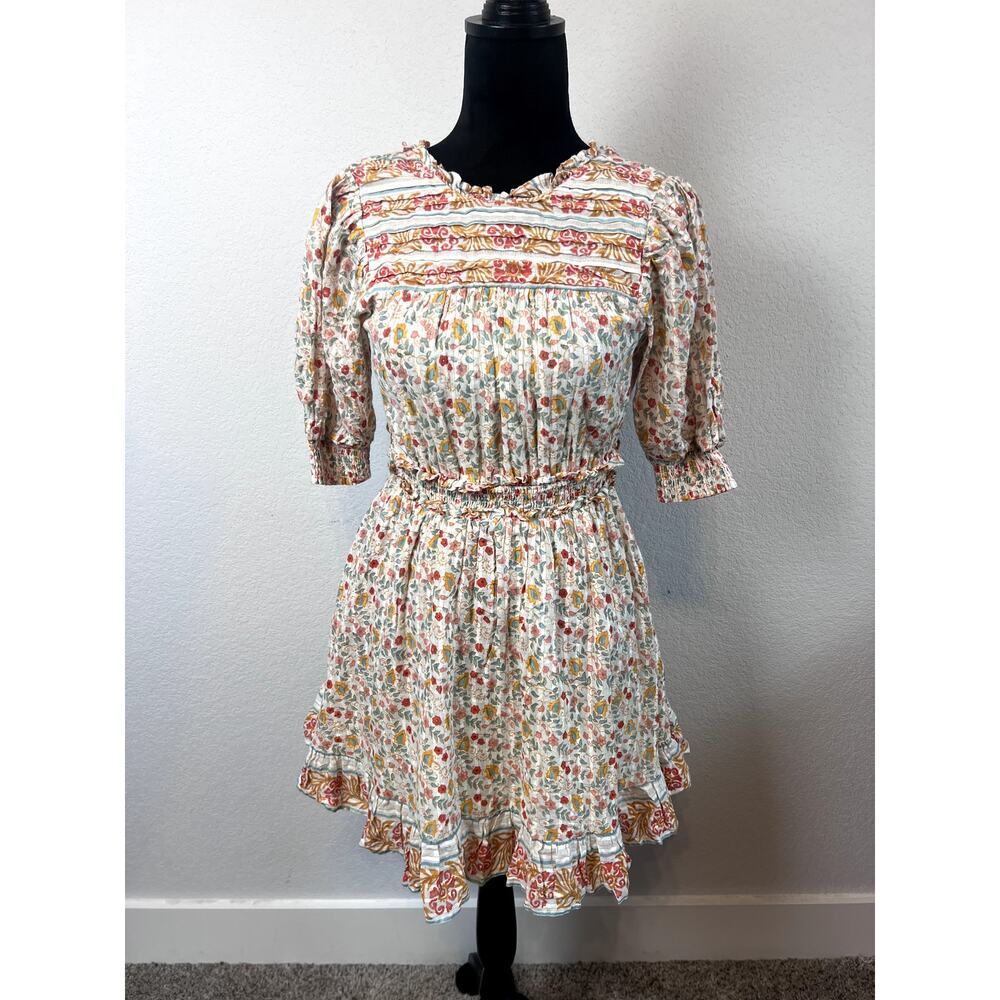 Cleobella Dallas Floral Mini Dress Organic Cotton S